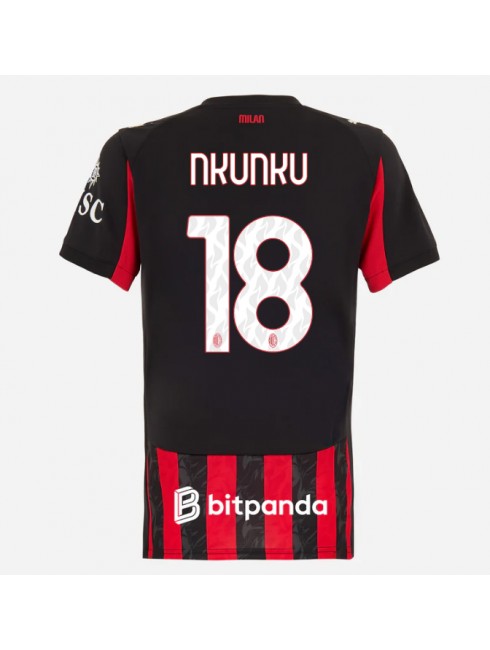 AC Milan Christopher Nkunku #18 Heimtrikot für Frauen 2025-26 Kurzarm AC Milan Christopher Nkunku #18 Heimtrikot für Frauen 2025-26 Kurzarm